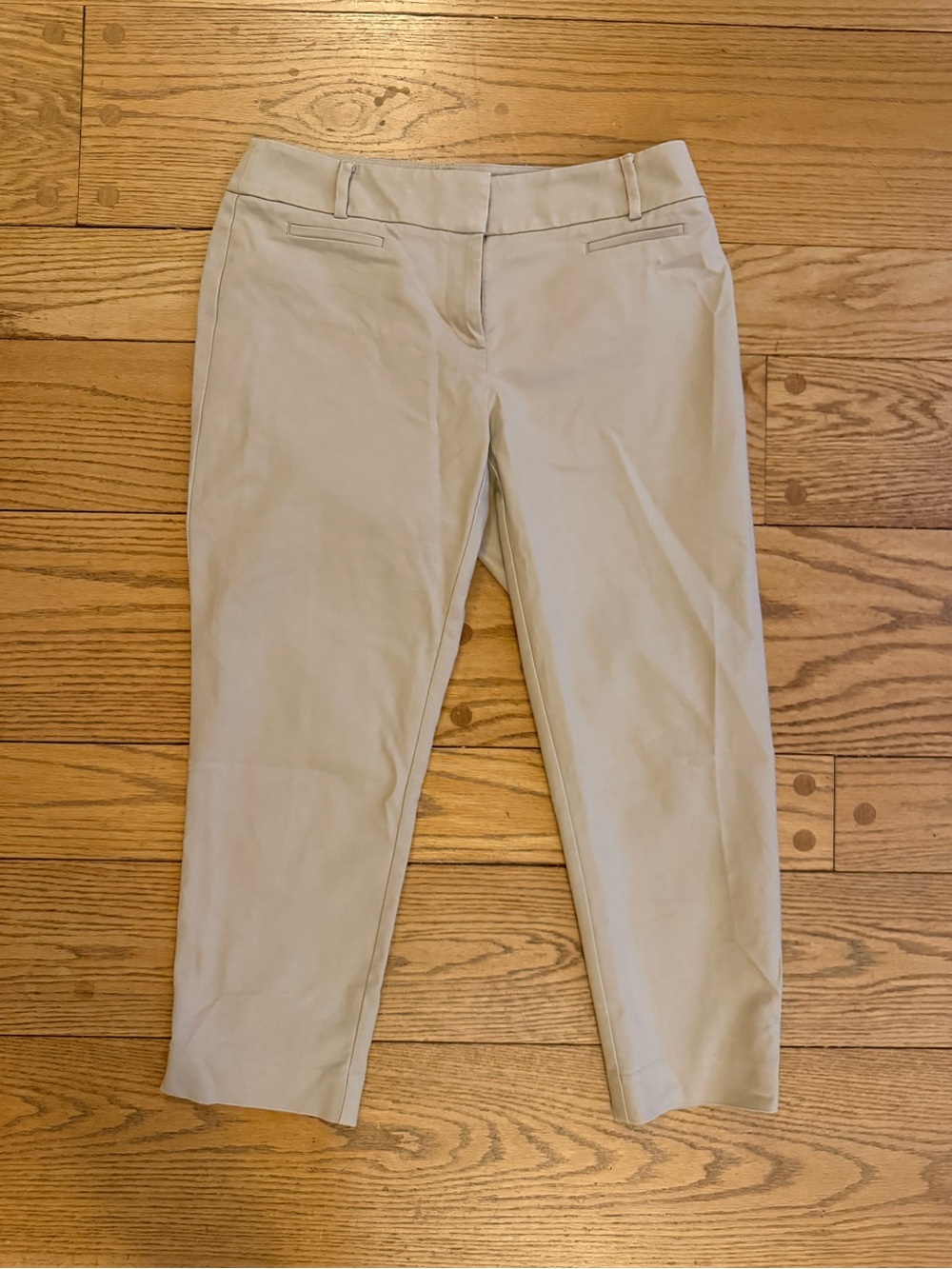 LOFT Cropped Tailored Pants - Light Beige